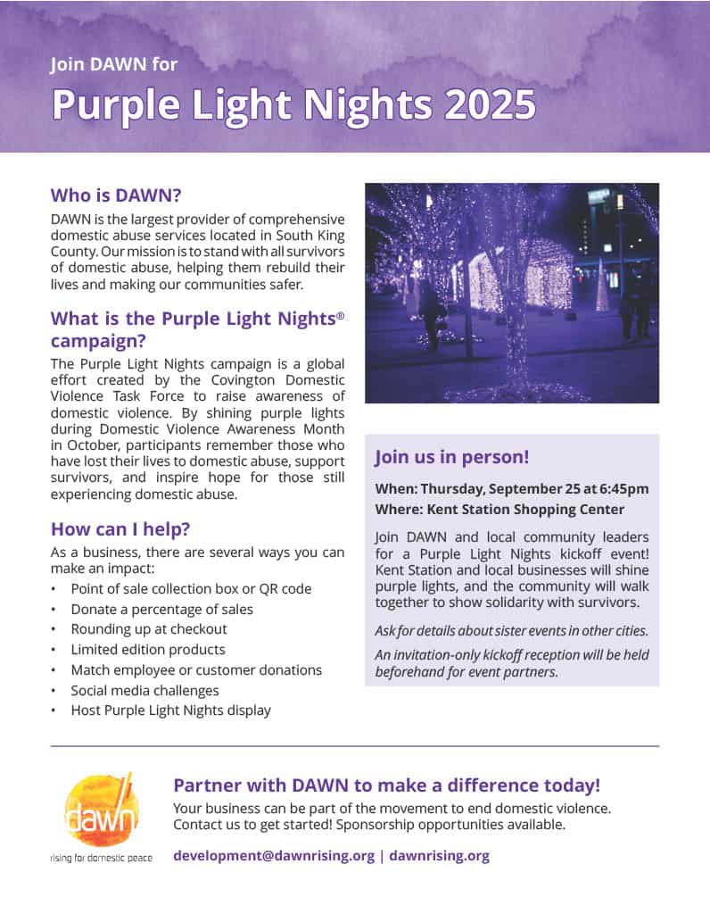 Purple Light Nights Business Outreach Flyer Purple Light Nights Business Outreach Flyer